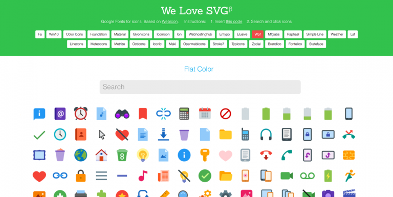 We Love SVG Interface