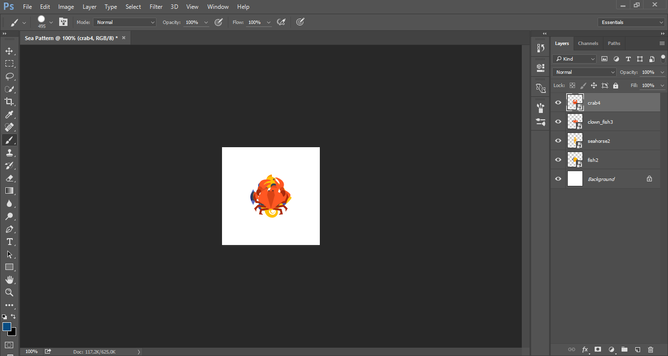 Icons on separate layers