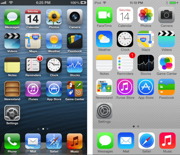 Flat iOS icons