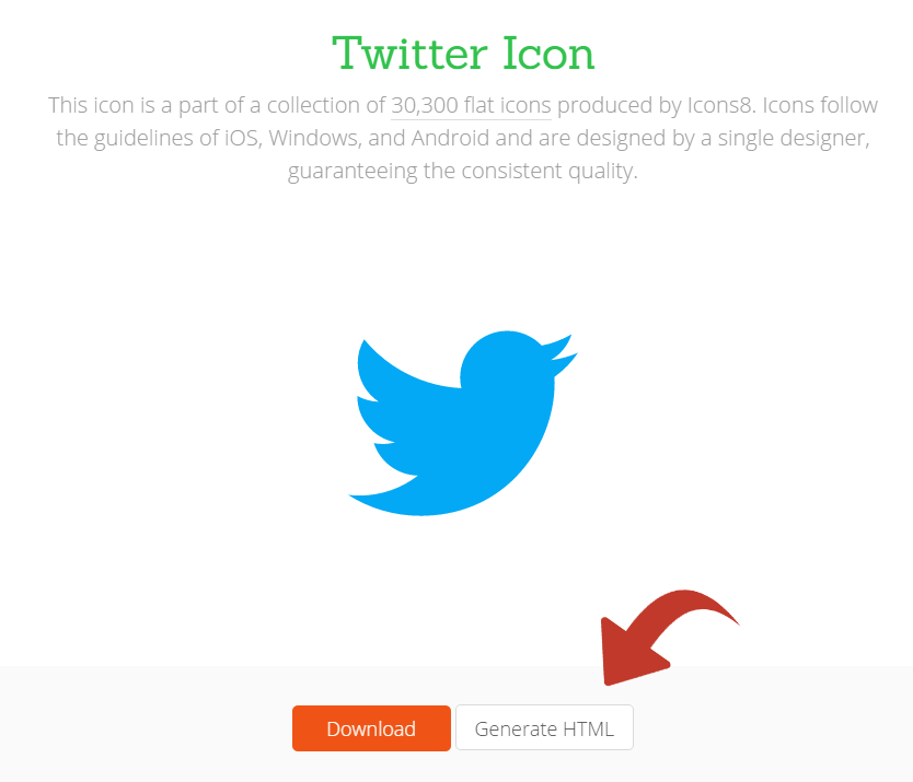 twitter icon html code