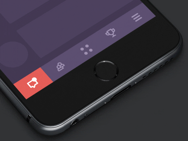 GIF of the Tab Bar Interactions by Sergey Valiukh