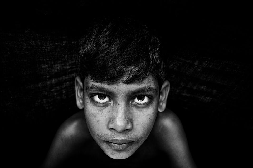 black and white face photography