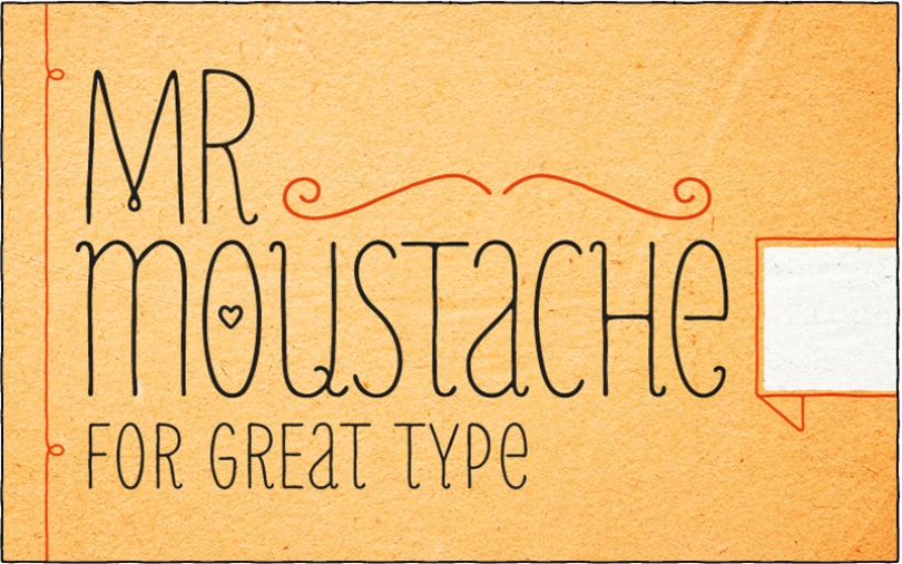 Mr. Moustache font