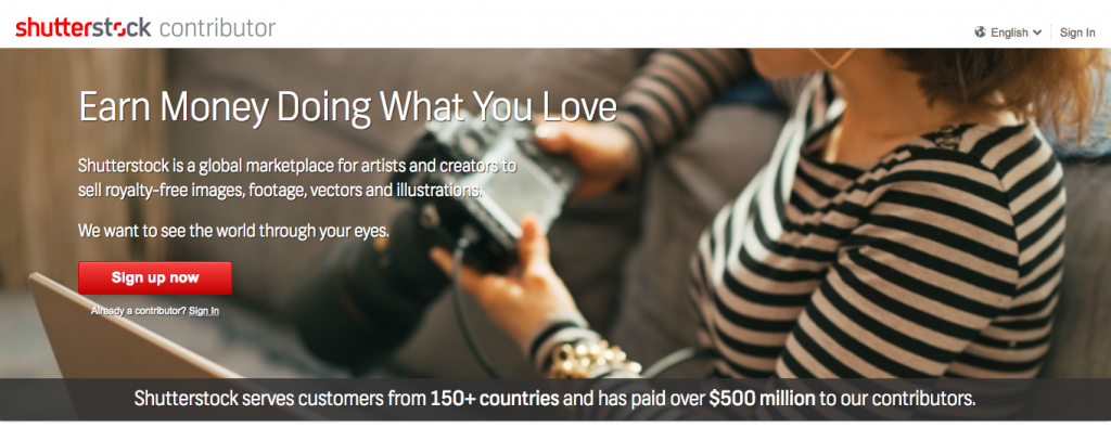 Shutterstock earn money