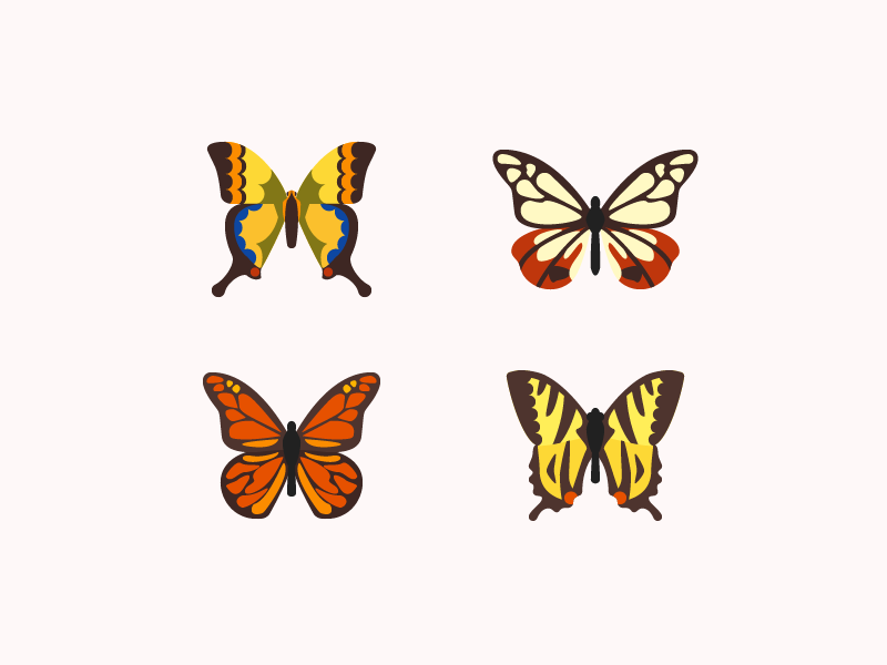 butterfly icons