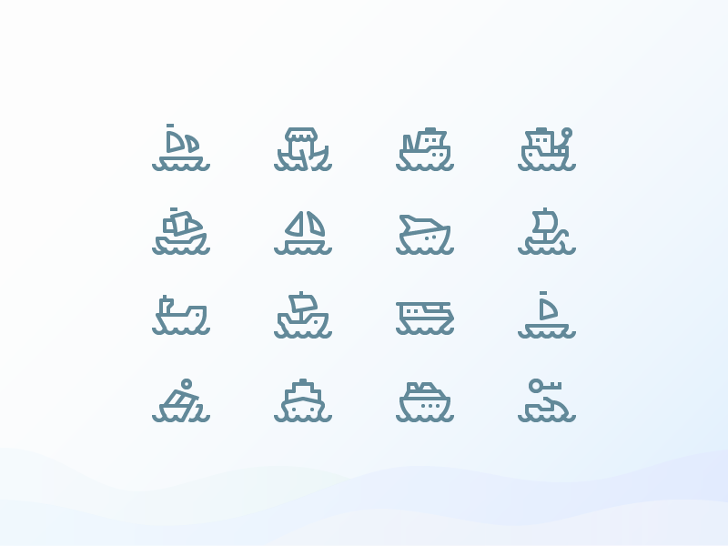 water transport icons