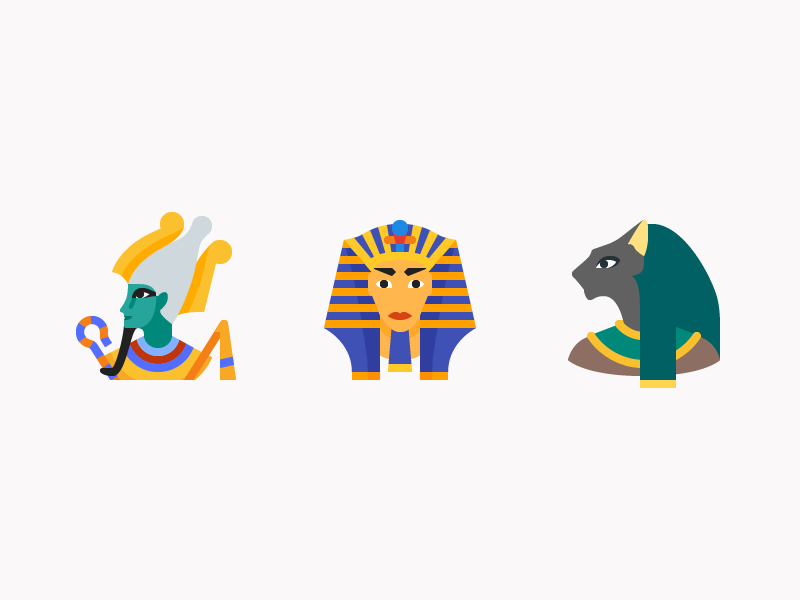 color icons egypt culture