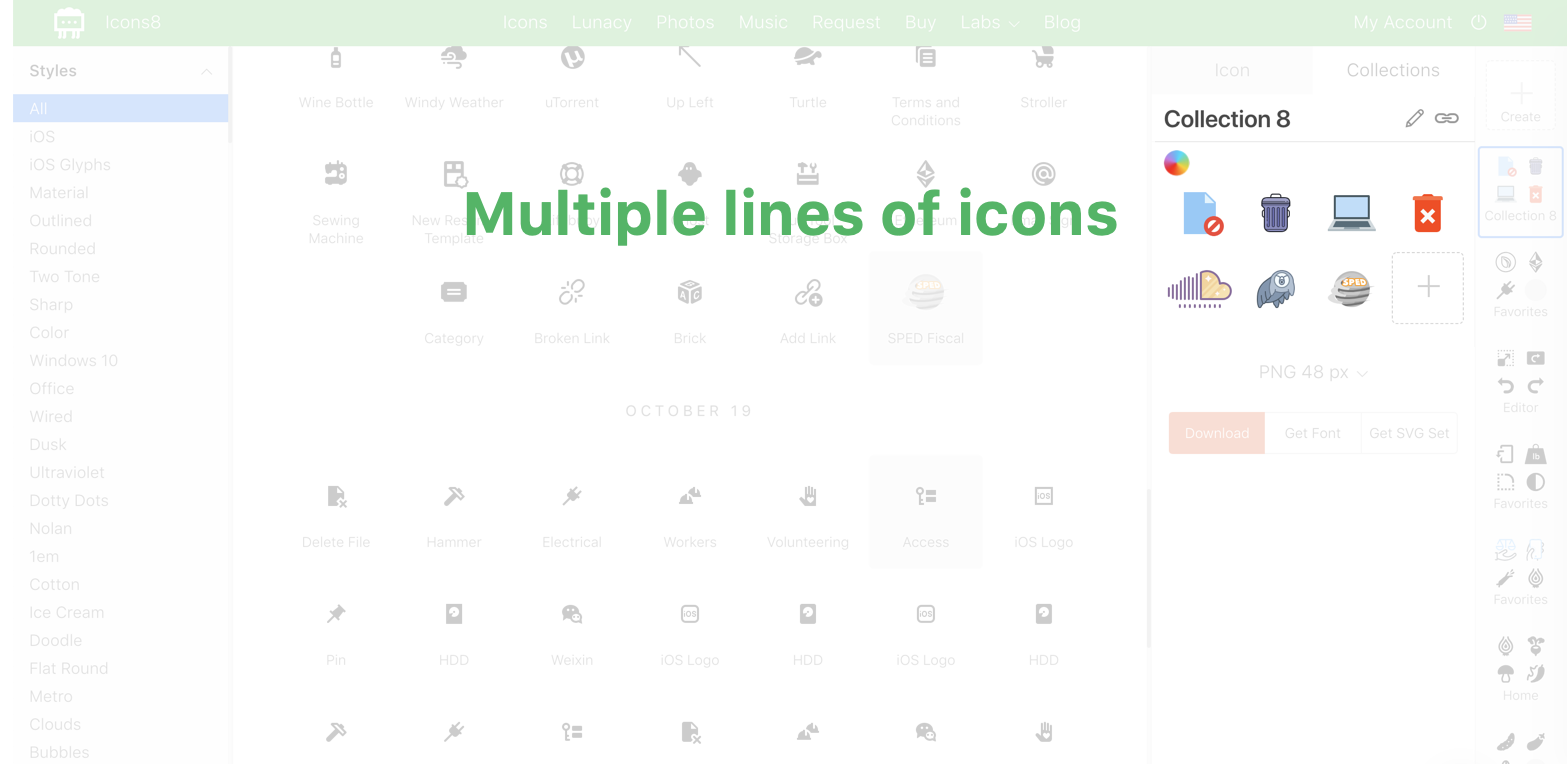 icons collection design