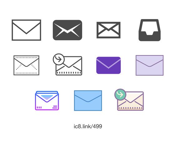 mail icons graphic design