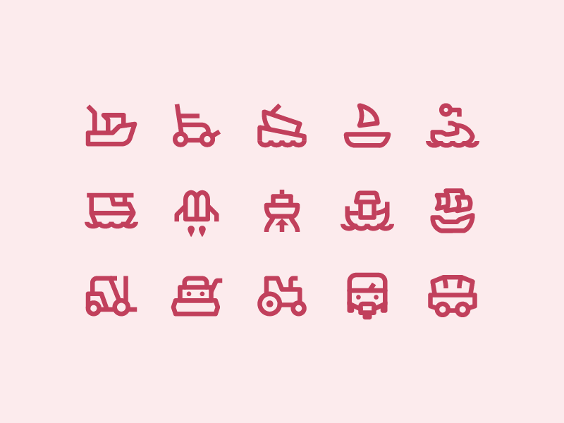outlined material icons transport