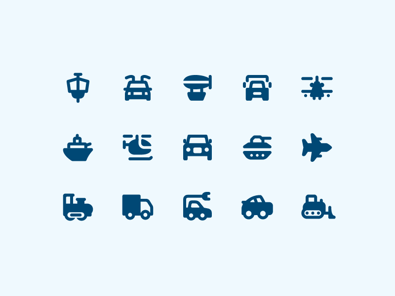 material transport icons rounded