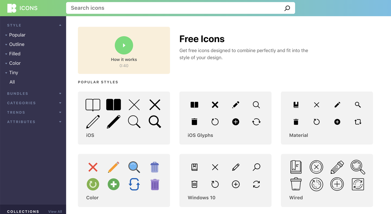 new UI design icons8
