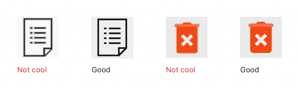 pixel perfect icons