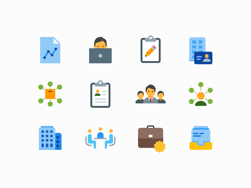 flat color icons business