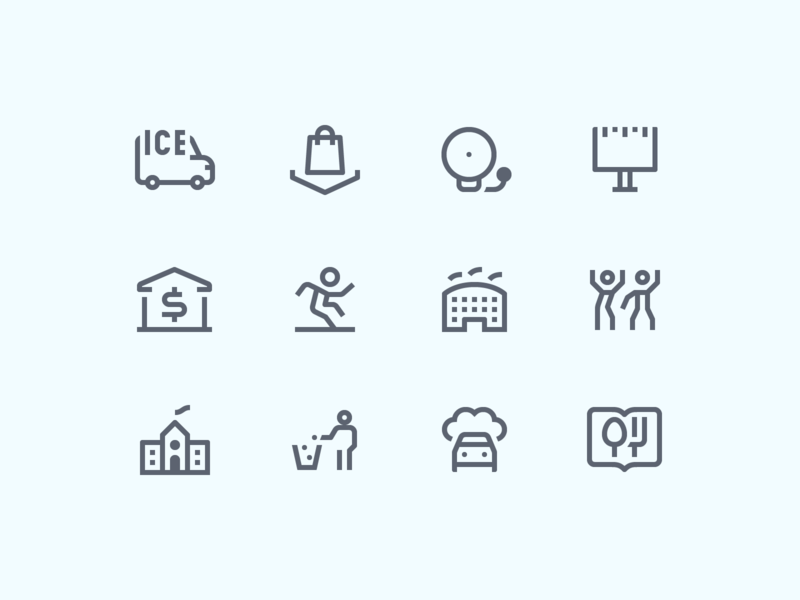 simple small icons city