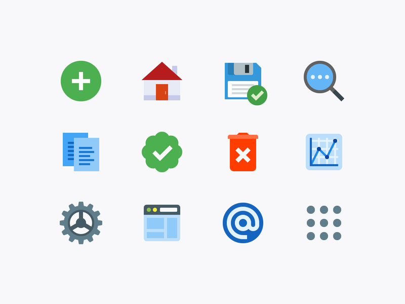 color flat icons