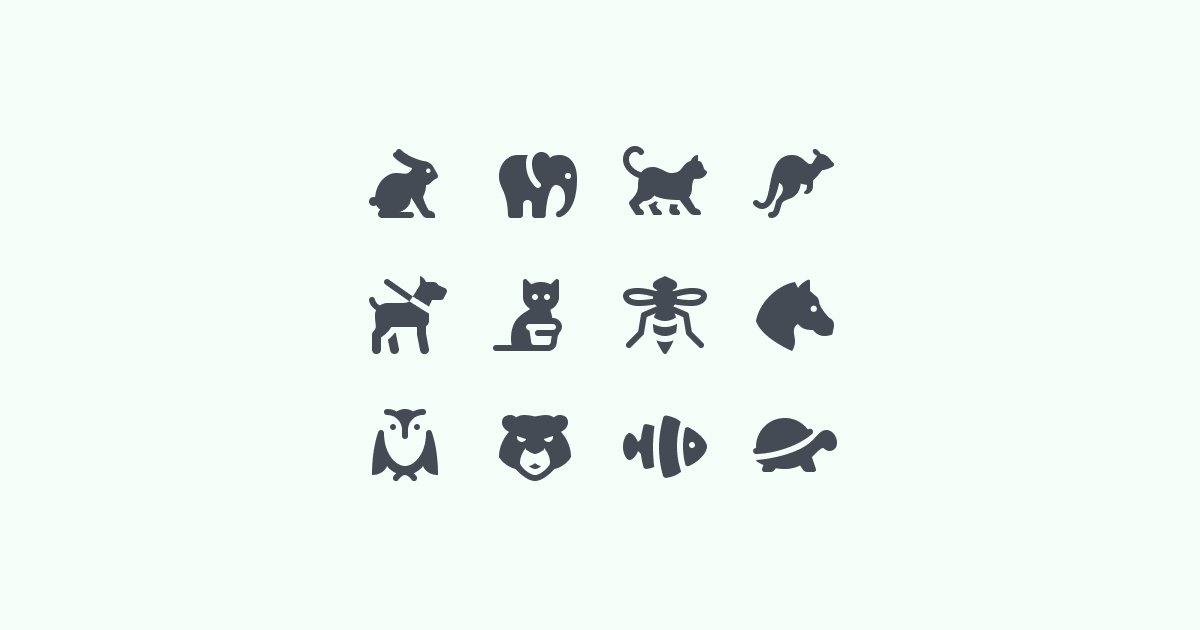ios-glyph animal clipart icons