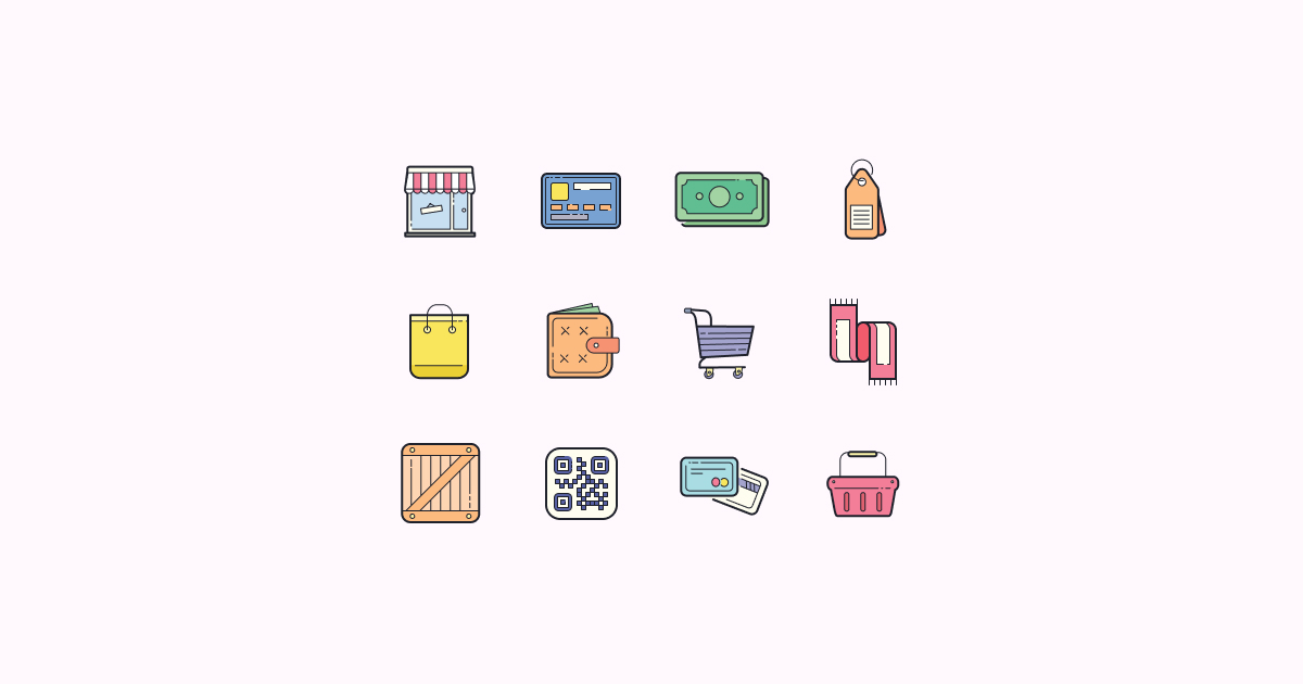 shopping clipart icons