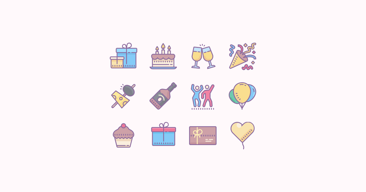 birthday clipart icons