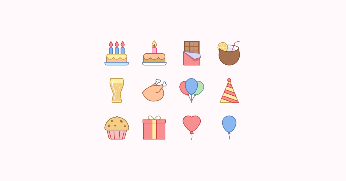 birthday clipart icons