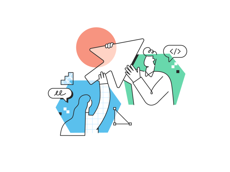 illustration teamwork design
