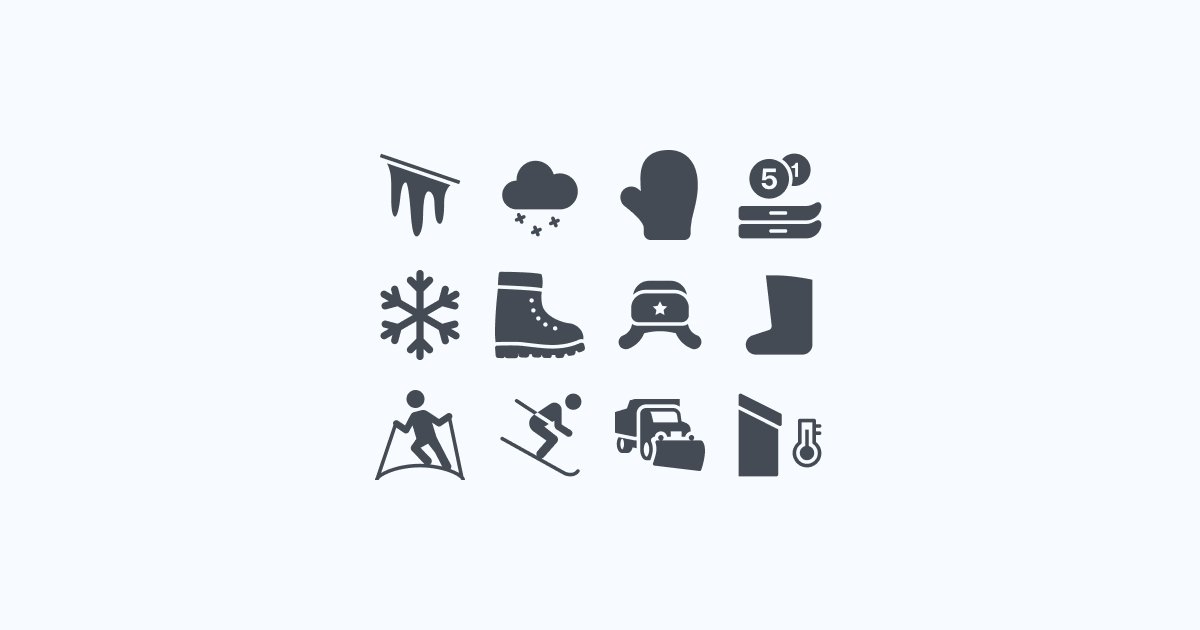 winter clipart icons
