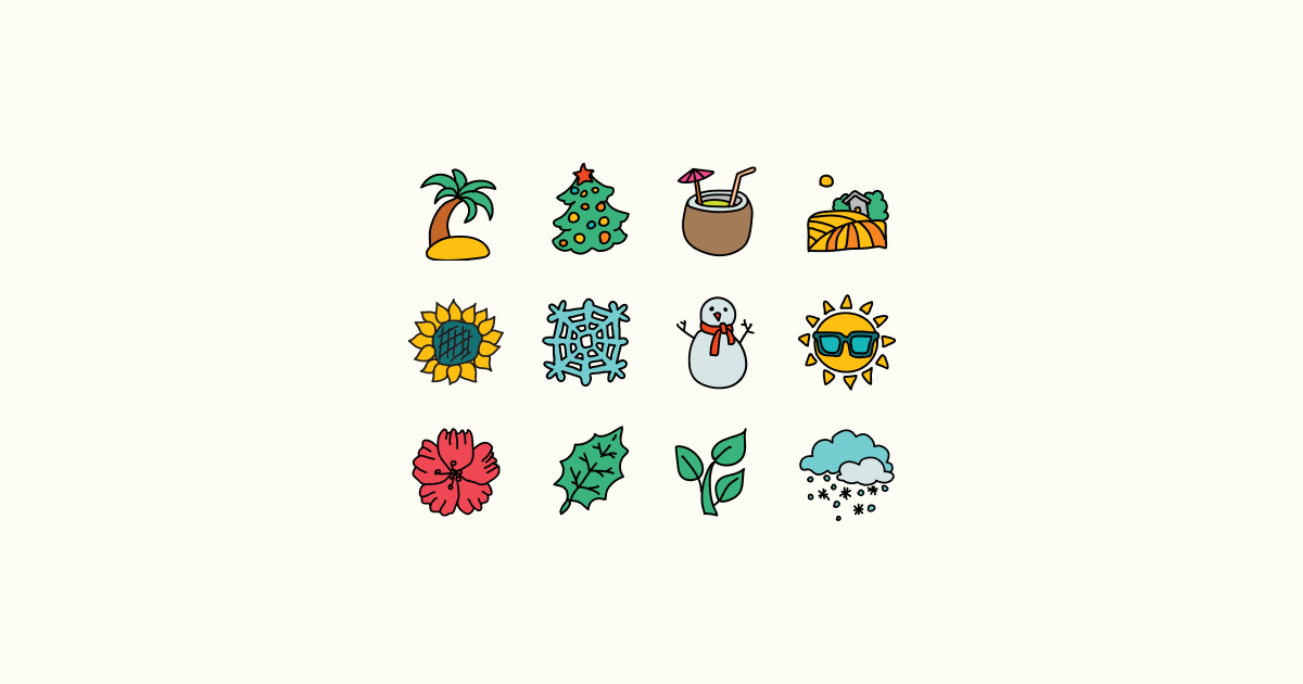 seasons clipart icons