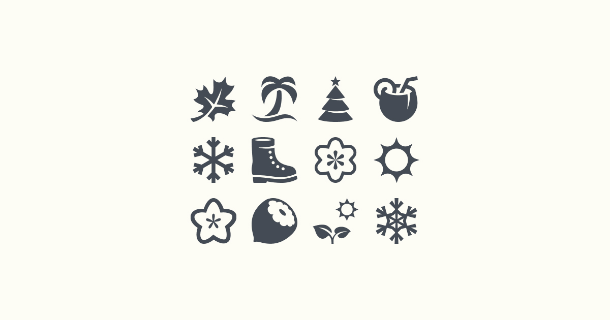 seasons clipart icons