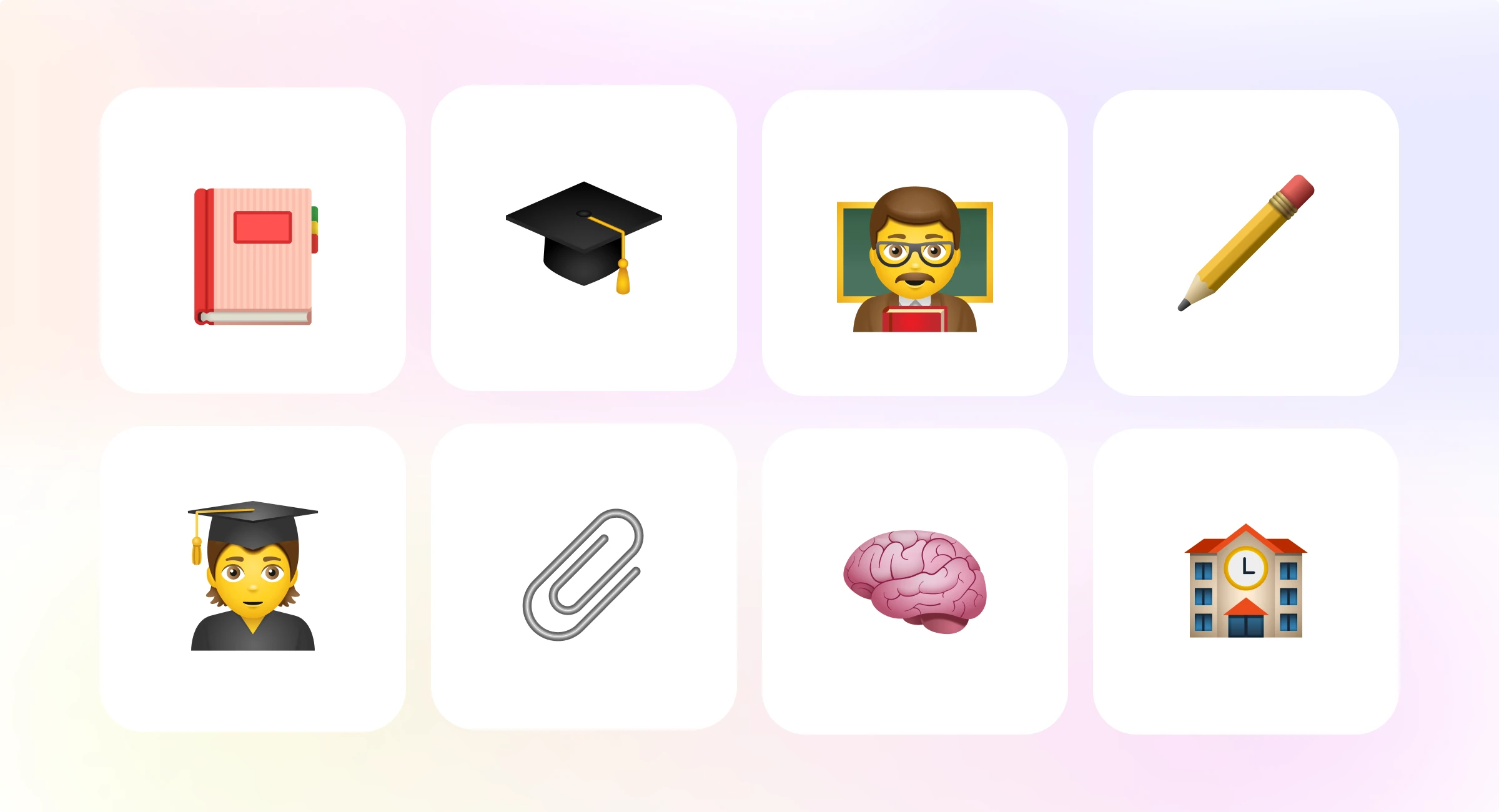 Emoji education icons