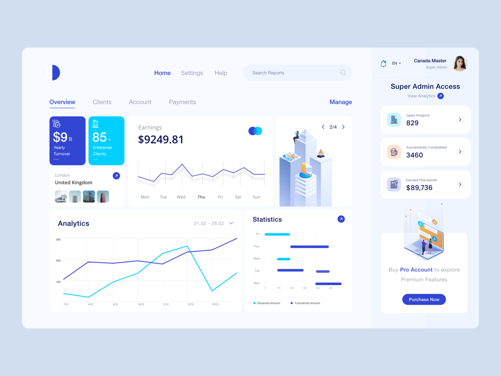 ui design blue