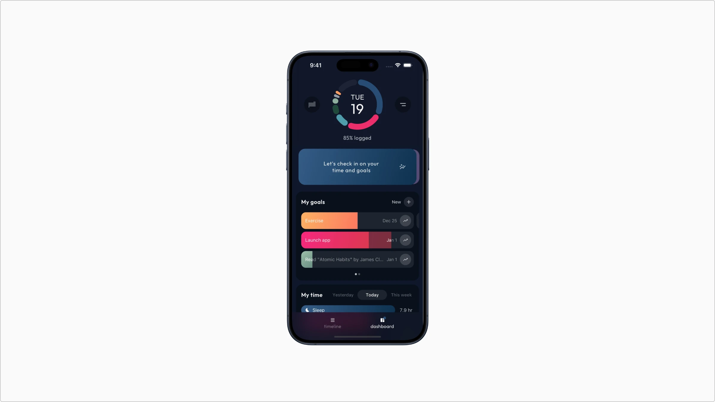 mobile app dashboard