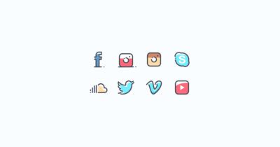 Keep in Touch: Icons of Social Media Logos in 19 Design Styles