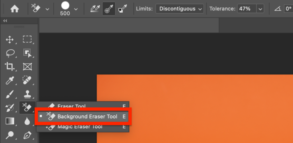 How to use Background Eraser Tool in Photoshop