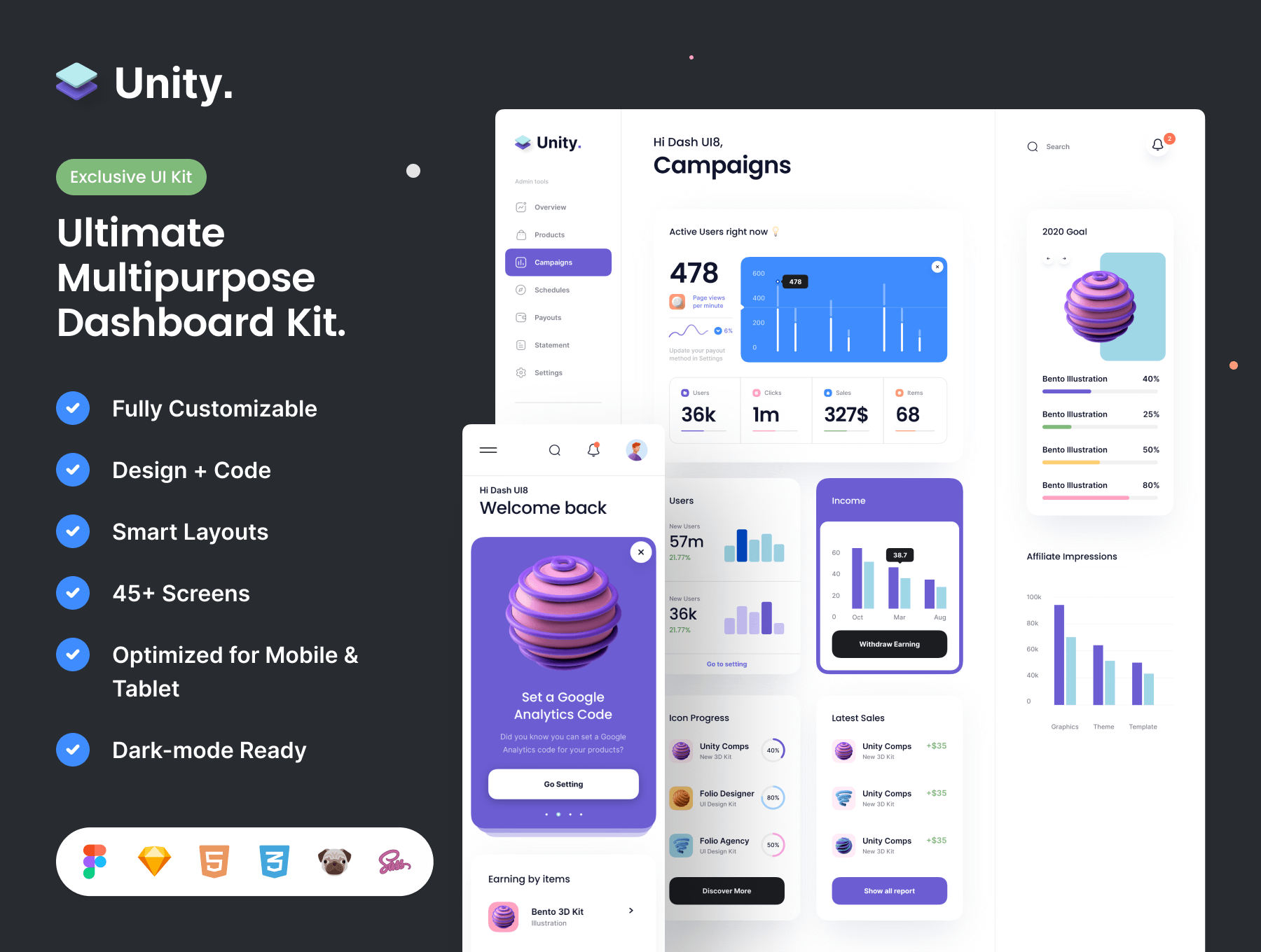 Unity Dashboard Kit