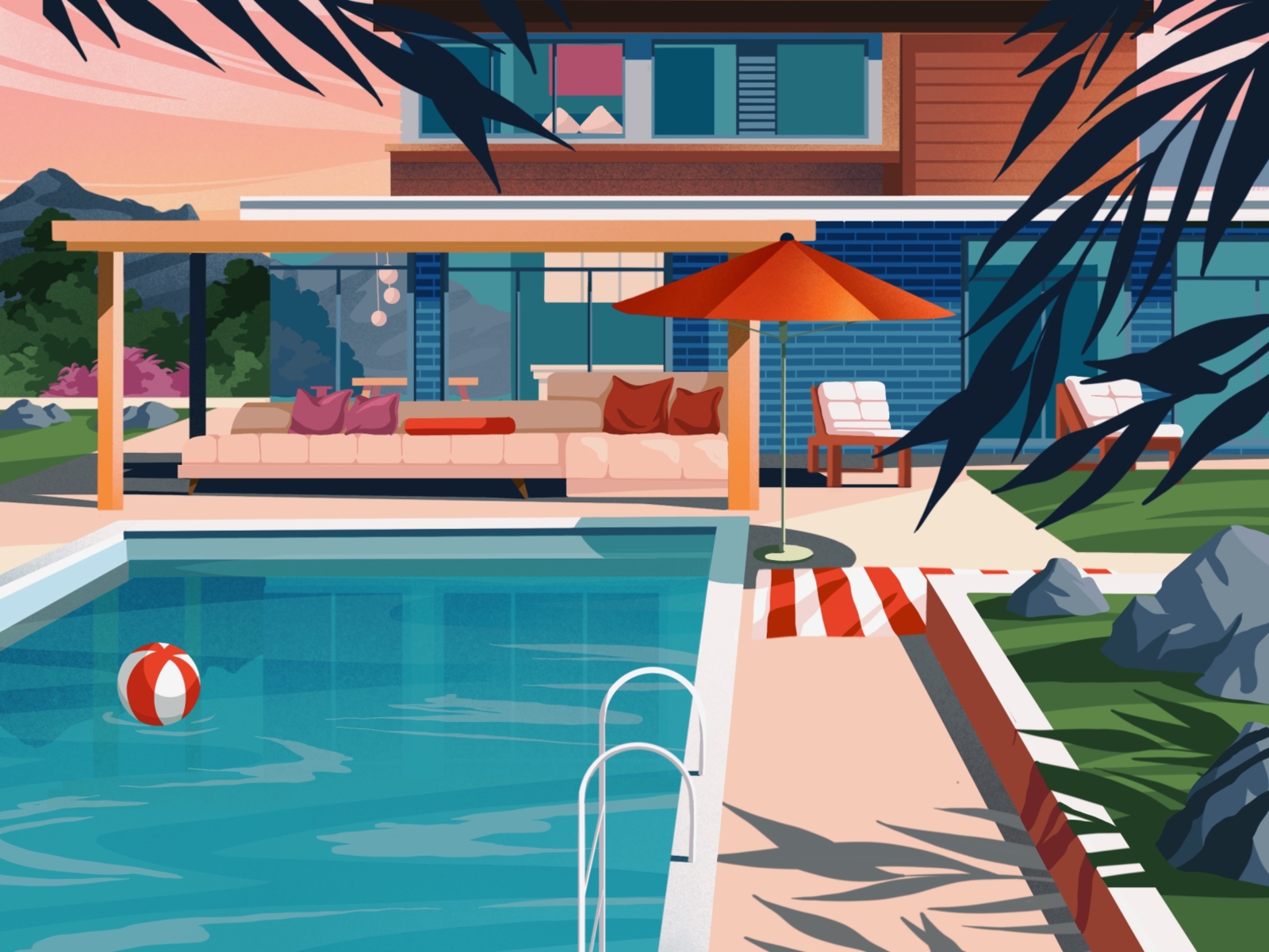Sunkissed: a collection of refreshing summer illustrations: Pool by Helen Lee