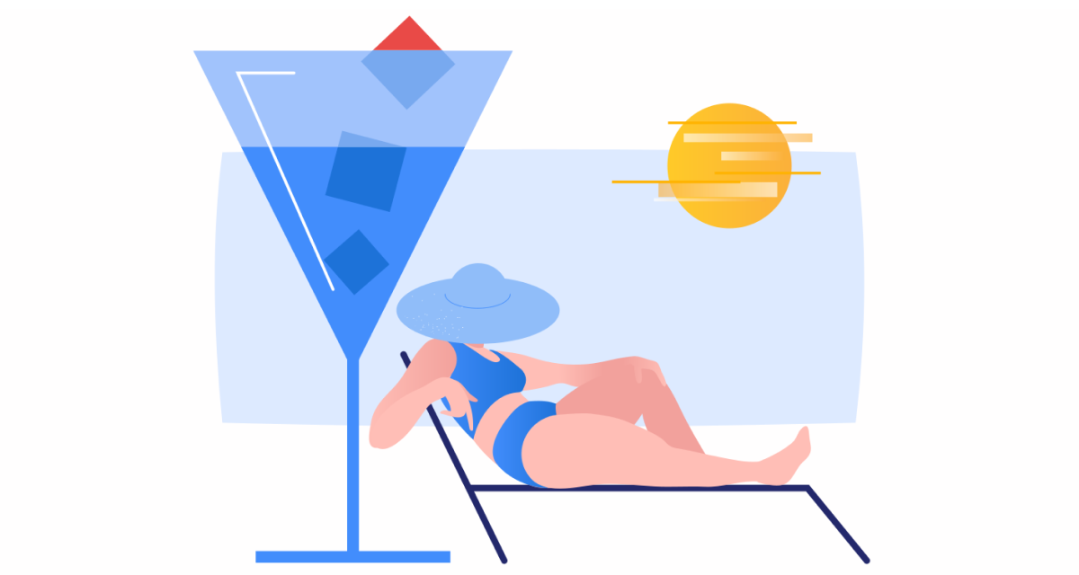  Sunkissed: a collection of refreshing summer illustrations:Summer chilling in Clip style