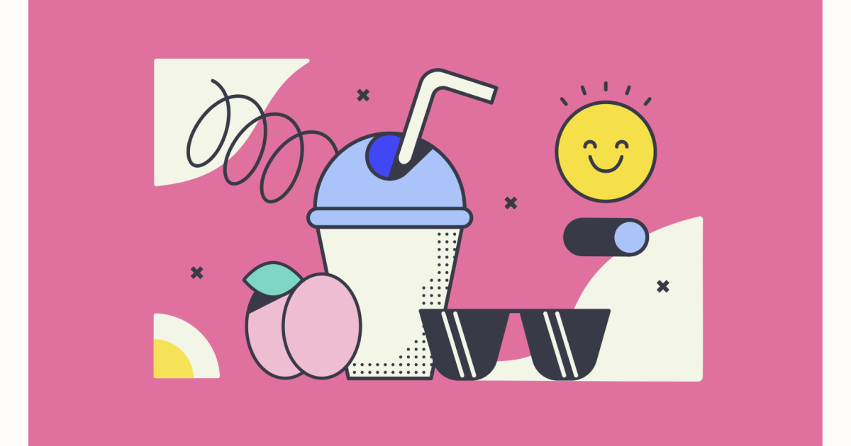 Sunkissed: a collection of refreshing summer illustrations: Summer drinks in Abstract style 