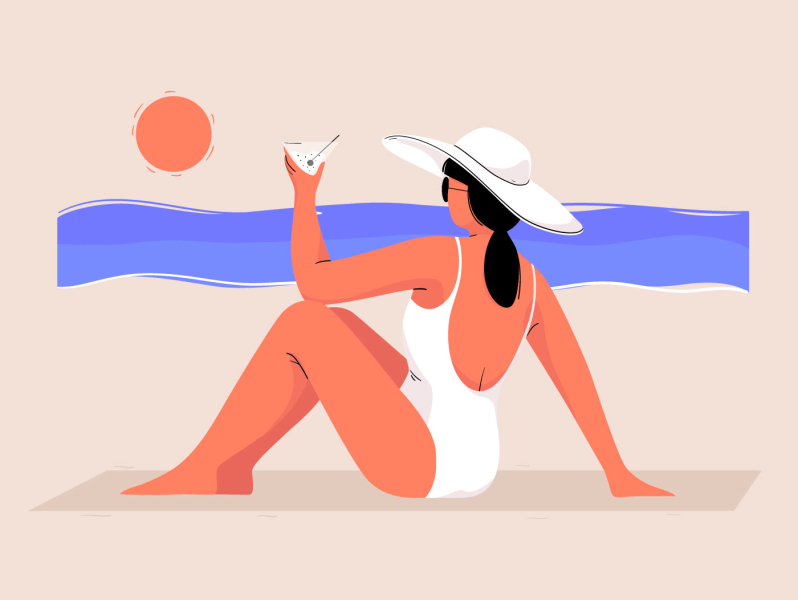 Sunkissed: a collection of refreshing summer illustrations:Summer time by Cami