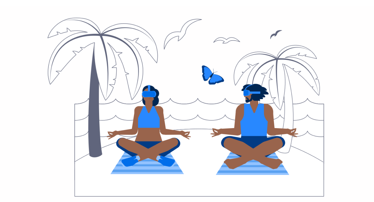 Sunkissed: a collection of refreshing summer illustrations: VR Yoga in Urban style