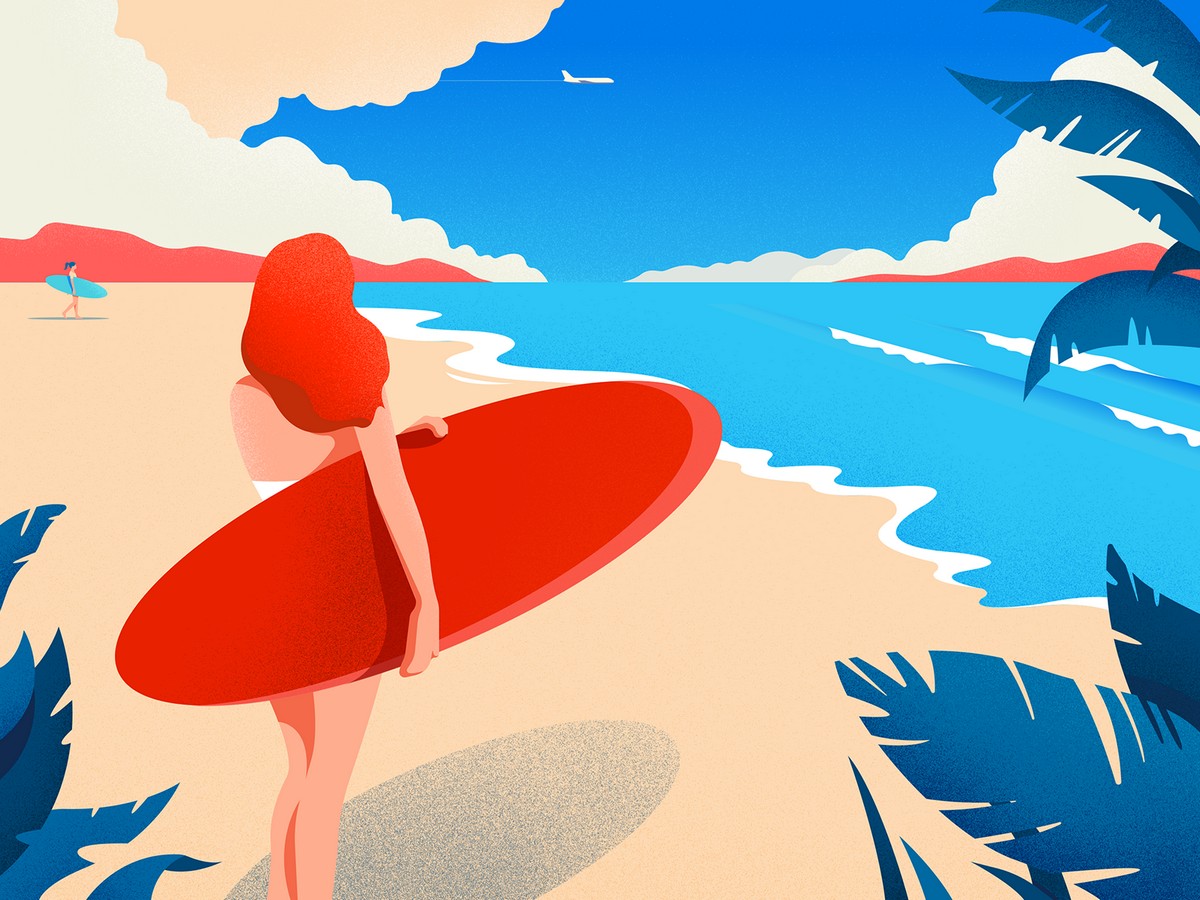 Sunkissed: a collection of refreshing summer illustrations: Vacation station by Lana Marandina