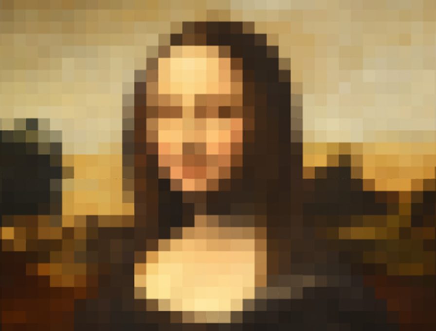 How To Enlarge an Image Without Losing Quality: Mona Lisa in pixels