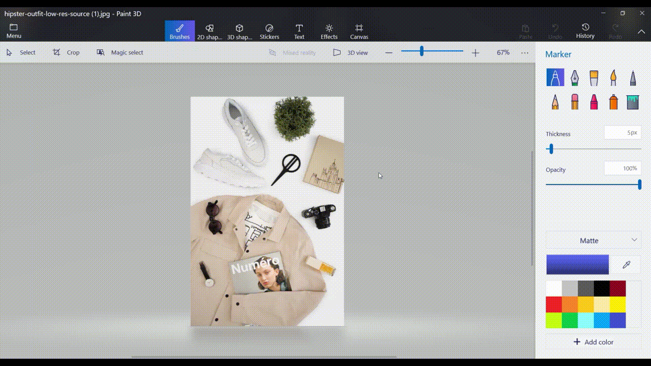 How To Enlarge an Image Without Losing Quality: upscale image in Paint 3D