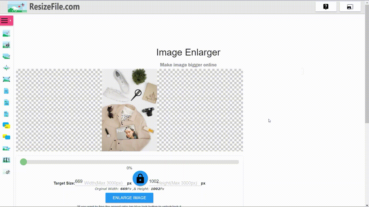 How To Enlarge an Image Without Losing Quality. Hipster outfit upscaling by ResizeFile.com