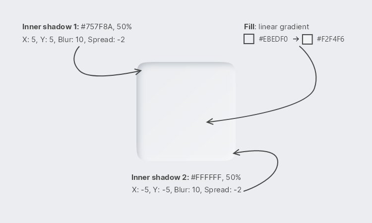 Lunacy tutorial: Neumorphism in UI design: Creating a pressed button