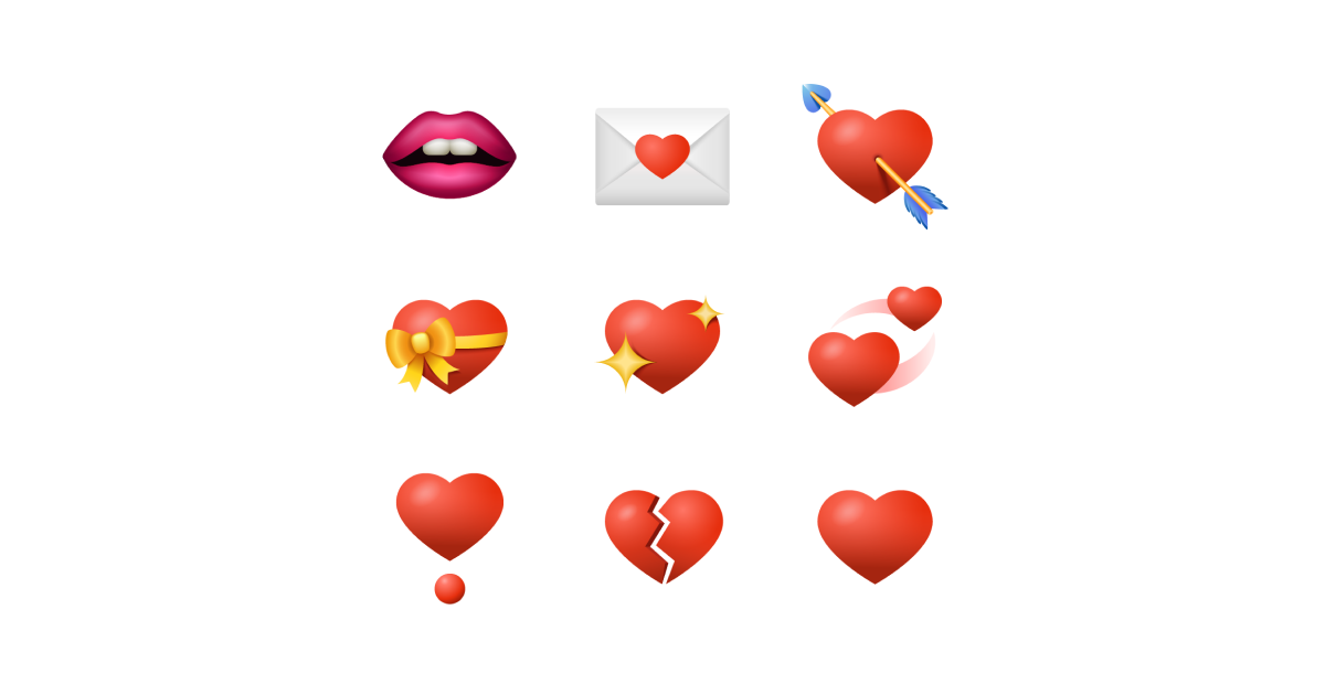 Sharing emotions: World Emoji Day graphic collection: Emoji set on white background