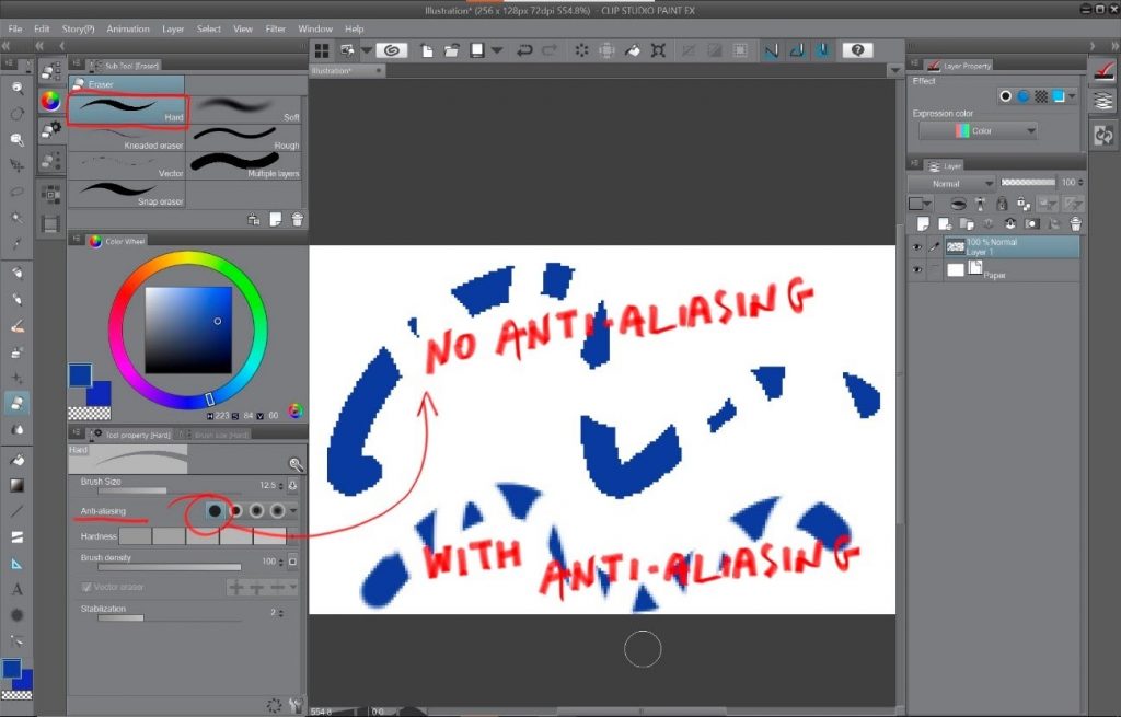 How to create a beautiful Pixel Art environment in Clip Studio Paint: Set up the eraser