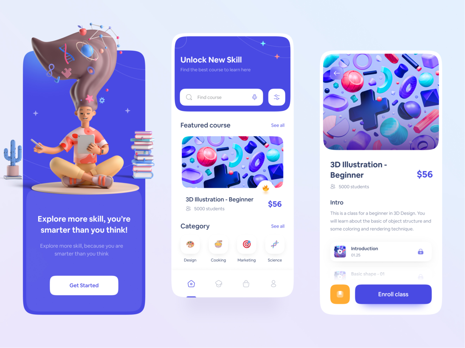 Design inspiration: web and mobile interfaces with Icons8 graphic elements: interfaces by Maulana Farhan for Enver Studio