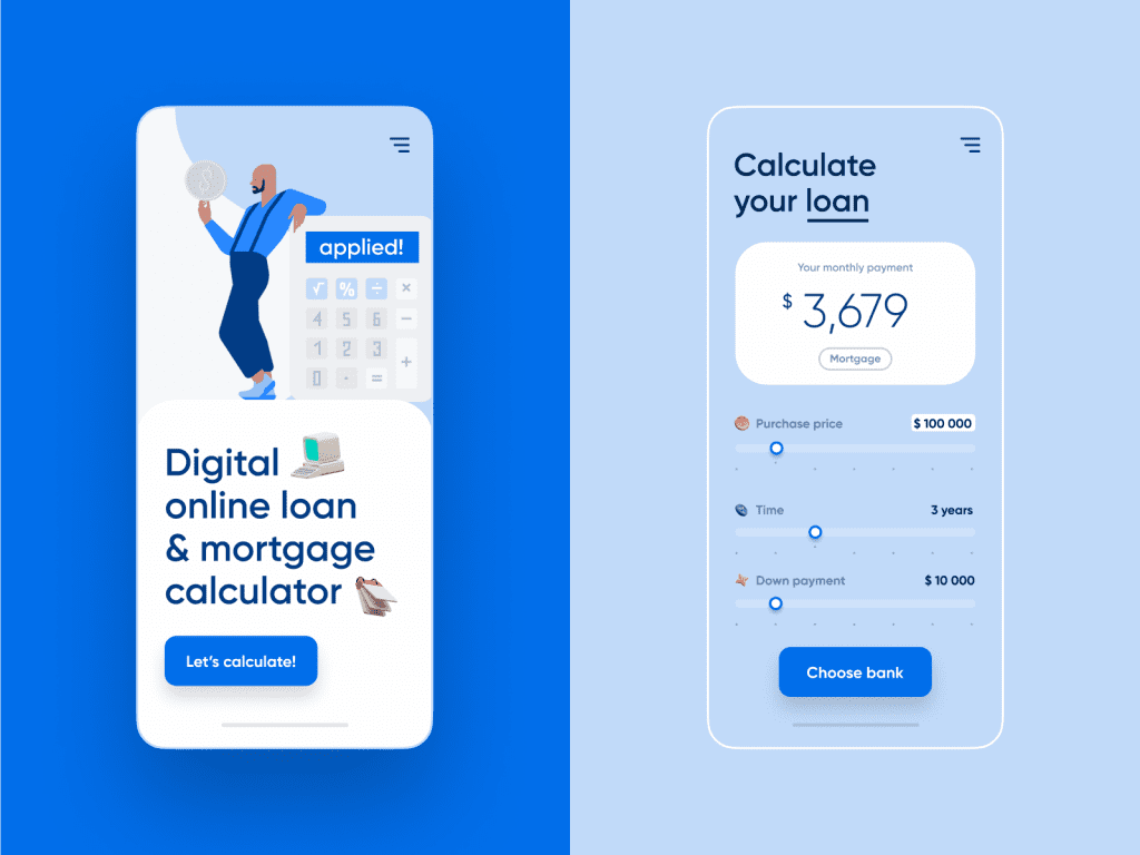 Design inspiration: UI concepts collection with Icons8 graphic elements: Calculator app by Dan