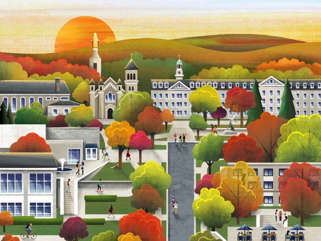 Beautiful autumn illustrations for UI, web, email, and inspiration: Fall Campus