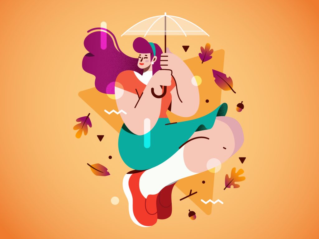 Beautiful autumn illustrations for UI, web, email, and inspiration: Welcome Fall